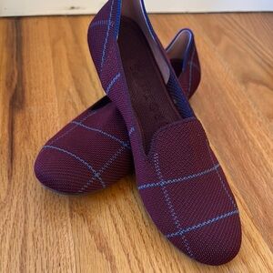 Women’s Rothy’s Burgundy Loafers with Blue Accents